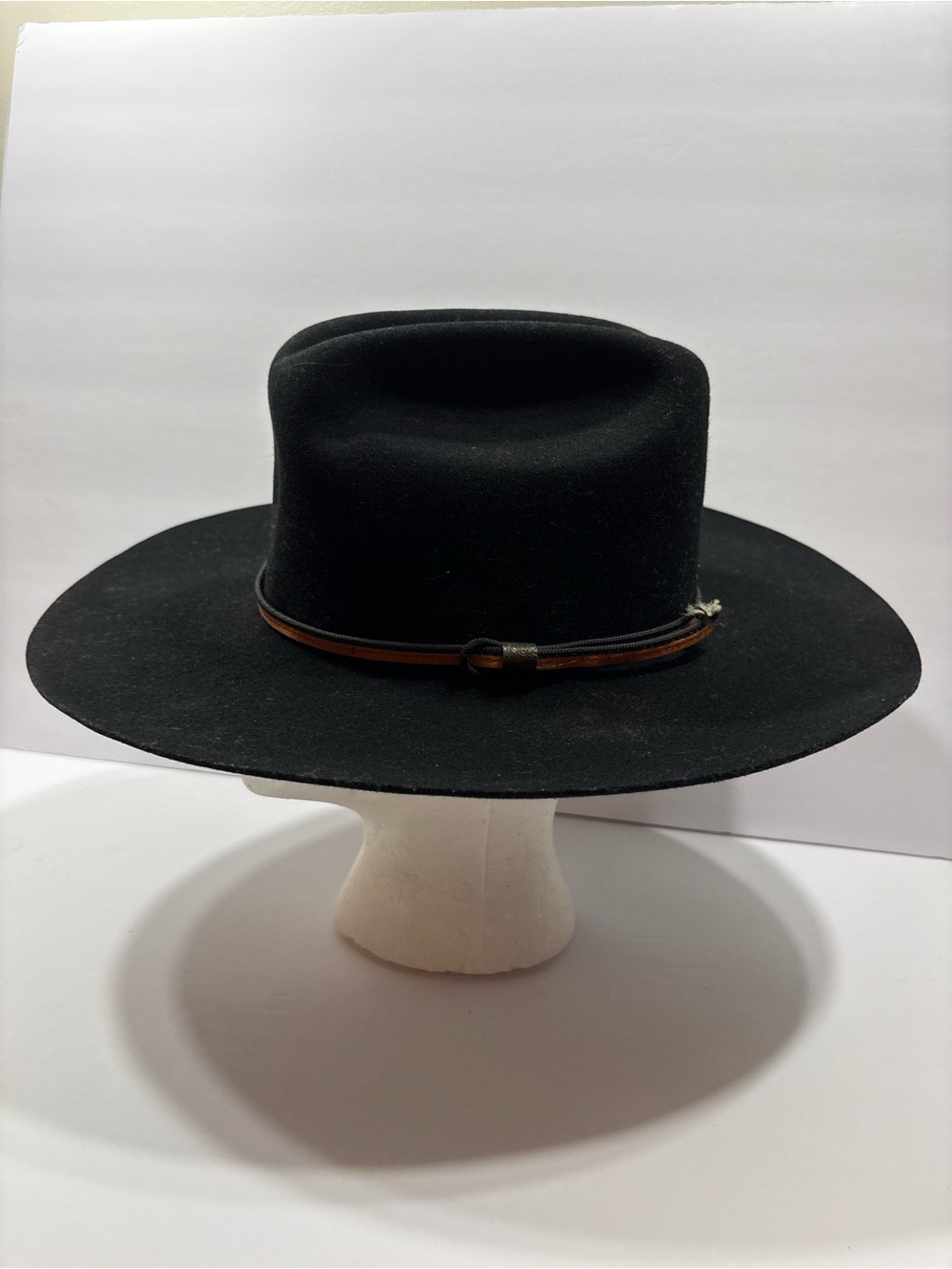 Vintage Silver Spur wool felt flat brimmed Western hat